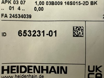 HEIDENHAIN adapter cable 1 meter ID 653231-01 new sealed in bag