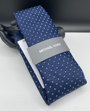 MICHAEL KORS Men's Silk Blend Tie  Blue  Capon Dot  NEW MSRP 69.50