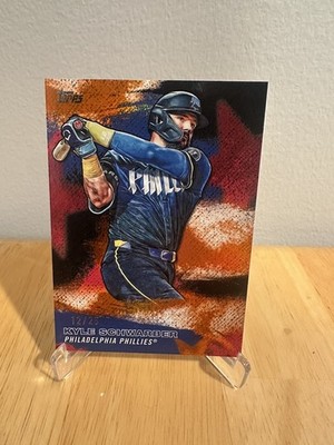 2026 Topps Stars Of MLB Kyle Schwarber Orange Crackle /25 Philadelphia Phillies