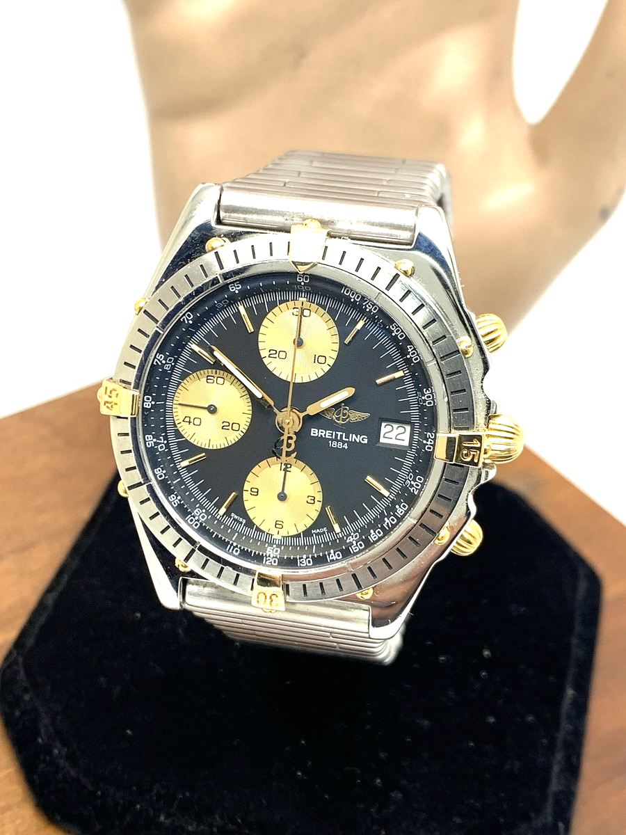 Breitling Men's Watch B13047 Swiss Automatic Chronograph 18K Gold