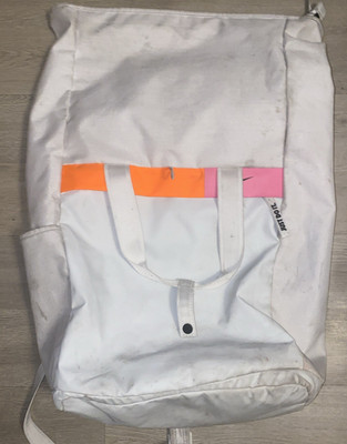 Nike Radiate Backpack Bag White Orange Pink Tote Roll Top Design Pockets