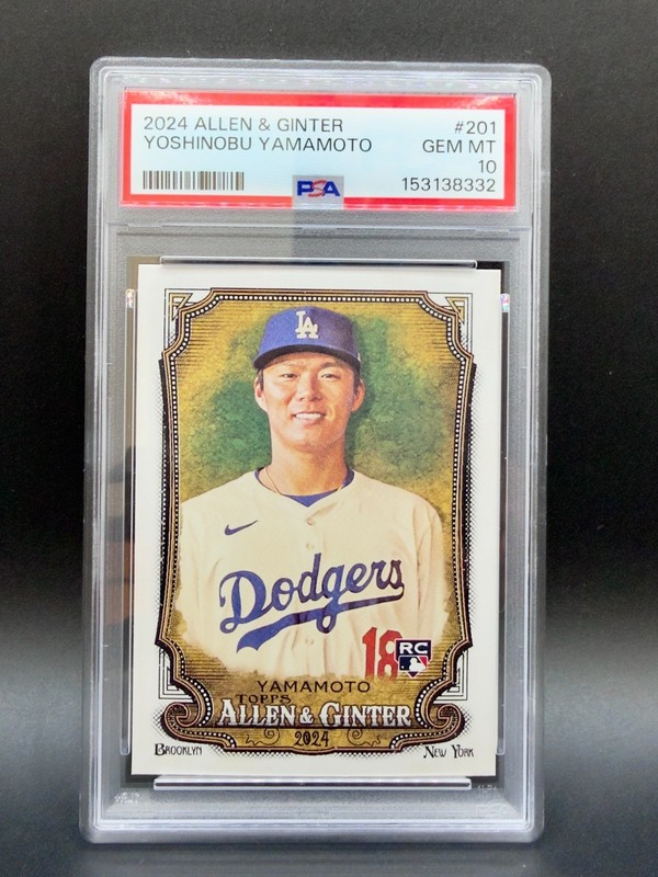 2024 Topps Allen & Ginter Yoshinobu Yamamoto RC #201 PSA 10 GEM MINT Dodgers