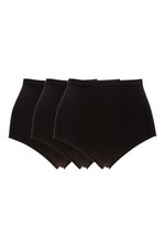 Rhonda Shear Women's 3-pack Seamless Natural Waist Panty Black