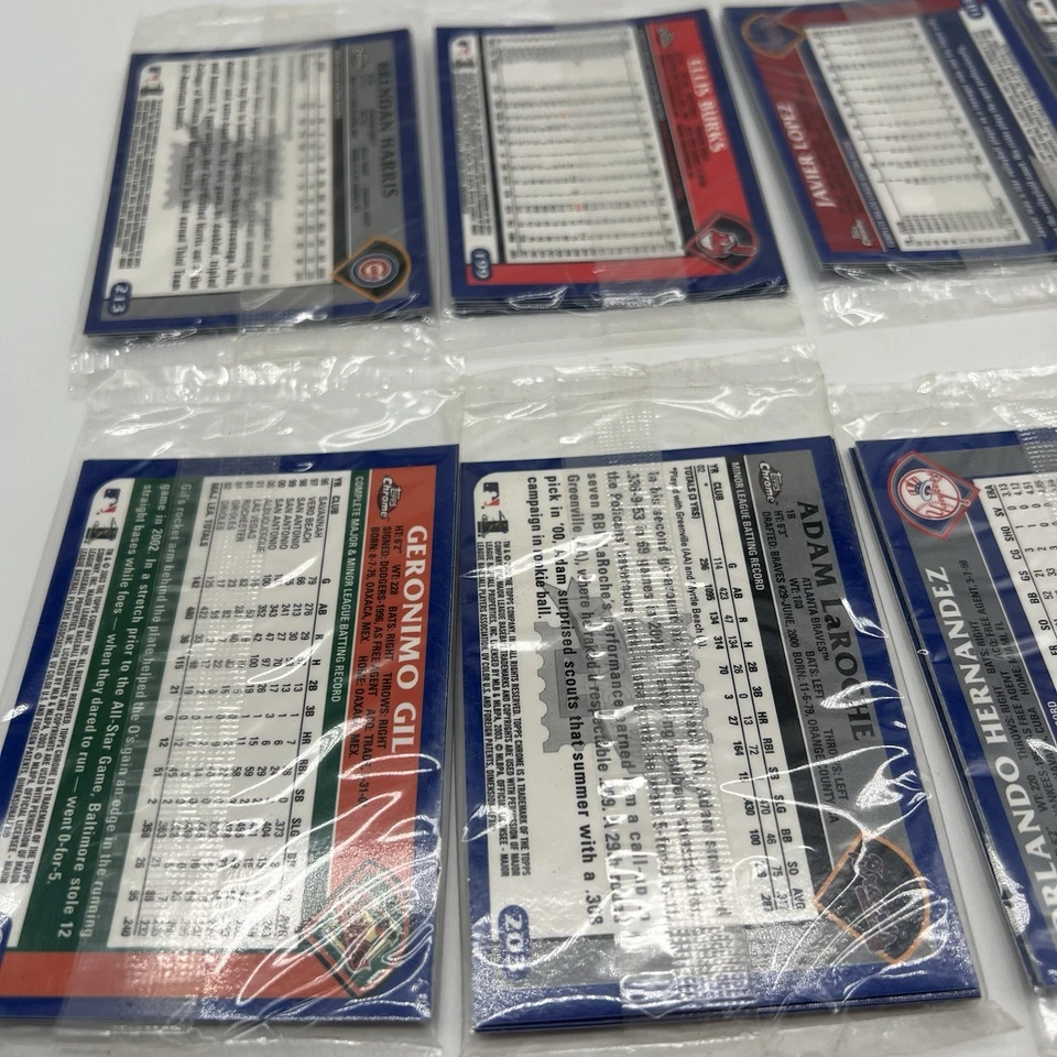 2003 Topps Chrome Baseball Series 1 MLB Pack 5 Cards x 9 Packs Lot Sealed - Image 4 of 4