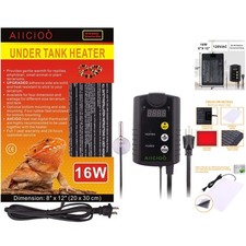 Reptile Heating Pad Combo - 8"x12" Thermostat-Controlled Mat for Optimal Heat