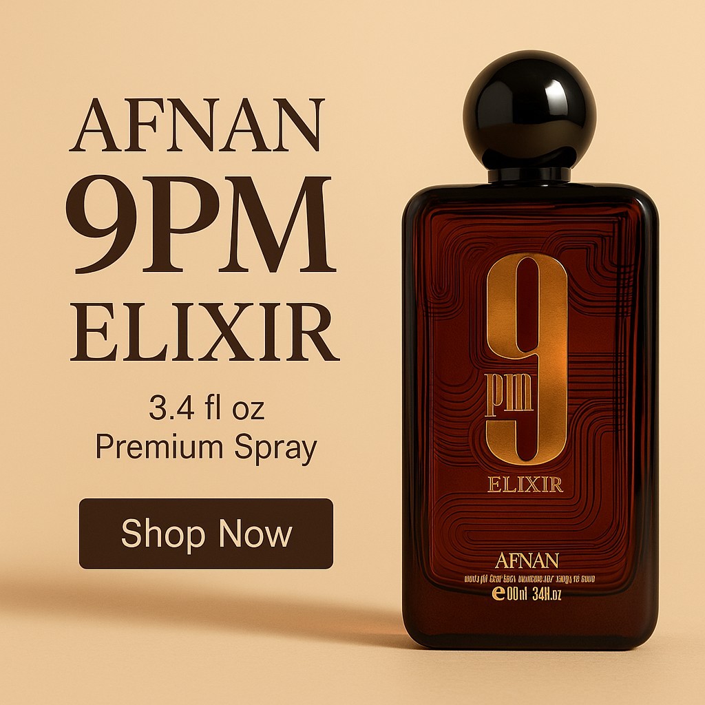 AFNAN 9PM Elixir Extrait de Parfum Spray 3.4 oz New Box Free