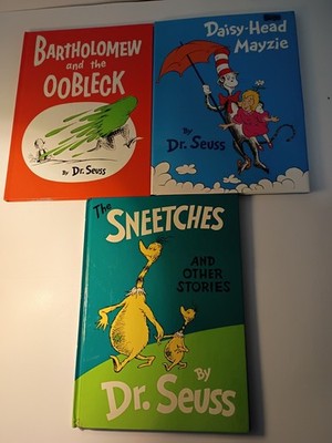 Dr. Suess Book Lot Of 3 Bartholomew And The Oobleck Daisy Head Mayzie Sneetches
