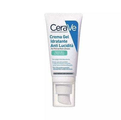 CeraVe Anti-Glanz-Feuchtigkeitscreme Gesichtsgel für Mischhaut bis Fett, 52 ml
