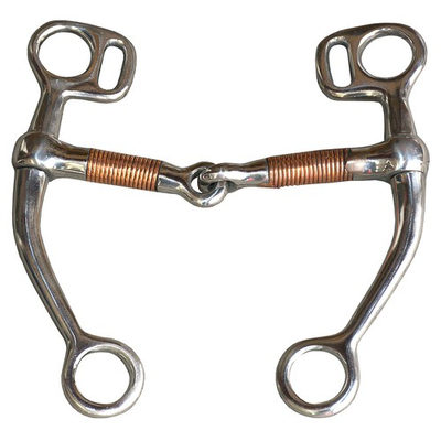 #ad 28RI 5 In Tom thumb Stainless Steel Horse Bit With Mouth Copper Side $28.99