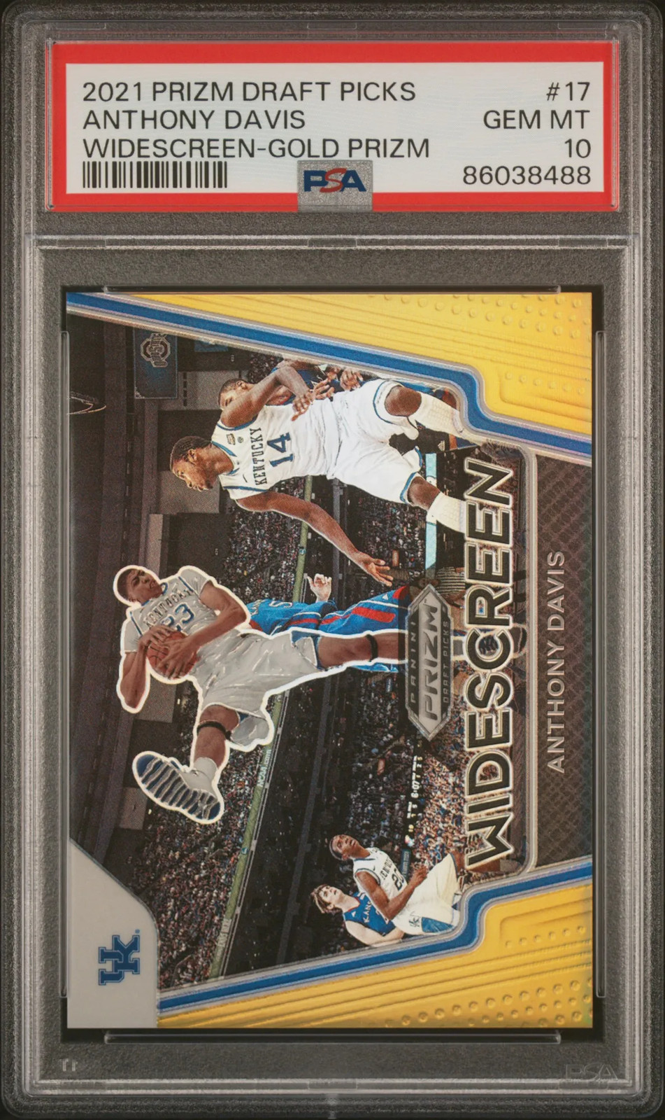 Anthony Davis 2021 Prizm Draft Picks Widescreen #17 Gold /10 PSA 10 - Kentucky