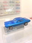 Hot Wheels 1968 Blue Custom Cougar Redline Restored. Hong Kong.