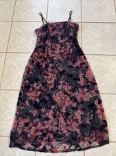Francesca's Blue Rain Floral Dress Boutique Purple Size XL NWT $76 Fast Ship