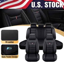 For Dodge Ram 2500 3500 06-10 Full Set Pu Leather Car Seat Covers 5-seats Black