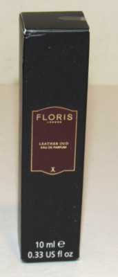 Floris Leather Oud Eau de Parfum 0.33 Oz 10 mL Unisex Travel Spray Perfume NIB