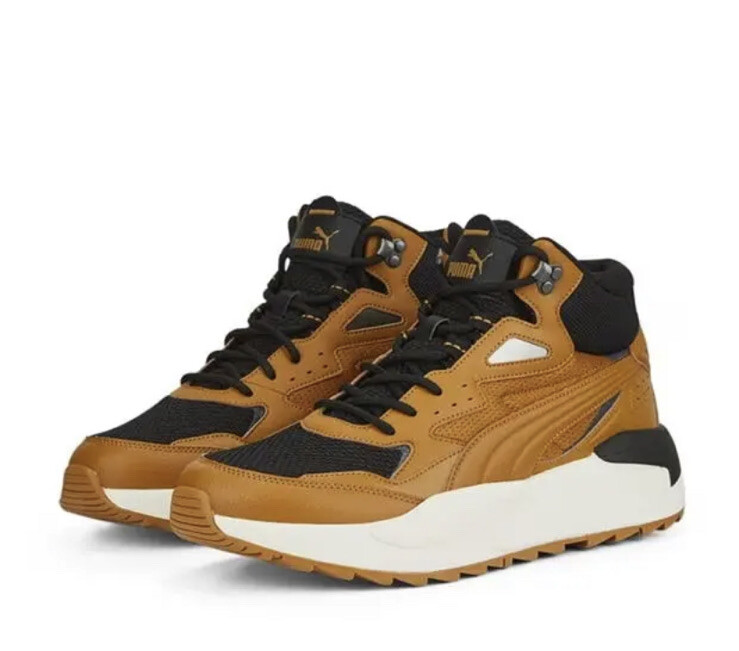 PUMA Men's X-ray Speed Mid WTR Sports Shoe, Desert Tan Black Ebony UK  (38) New