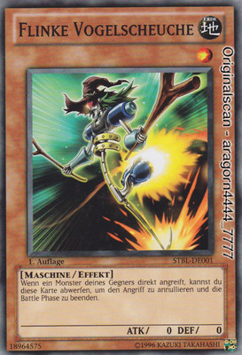 YU-GI-OH, FLINKE VOGELSCHEUCHE, C, STBL-DE001, 1. Auflage, TOP