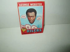 GEORGE WEBSTER 1971 FOOTBALL CARD Topps #197 HOUSTON OILERS Michigan St. LB Exc