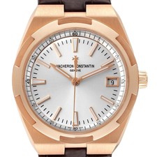 Vacheron Constantin Overseas Rose Gold Silver Dial Mens Watch 4500v