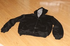 Men's Black Hooded Fleece Long Sleeve Zippered Jacket   Size Medium   NWOT   