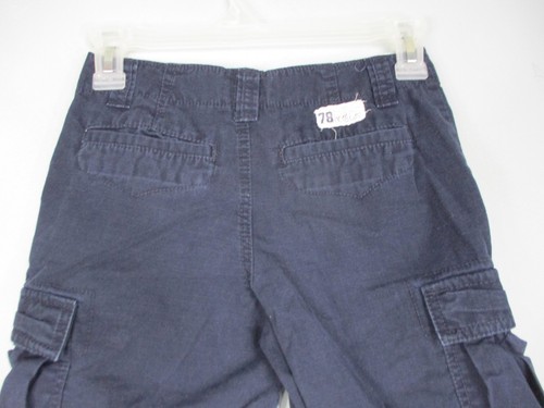 Chaps Boy's Size 8 100% Cotton Solid Navy Blue Cargo Shorts - Picture 11 of 12