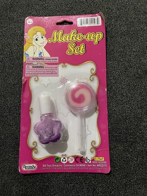 2-Piece Makeup Set for Little Girls Kids Pretend Play Dress Up Toy
