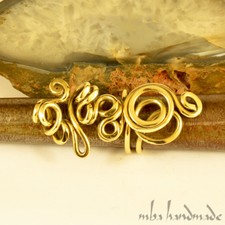 Brass Wire Wrapped Ring Any Size - Handmade Artisan Unique Jewelry