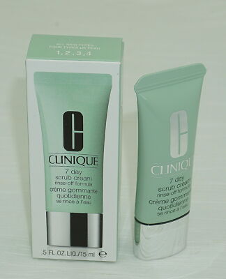 CLINIQUE 7 DAY SCRUB CREAM RINSE-OFF FORMULA 15mL BRAND     ORIGINAL  
