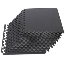 12 PCs Puzzle Exercise Mat 24'' 24'' Interlocking Foam Floor Tile for Home Gym