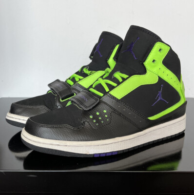 NIKE AIR JORDAN Jordan Flight Strap ‘Black Flash Lime’ UK size  UK