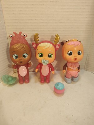 Cry Babies Lot Of 3 Plus Extras Reindeer Lobster Bear