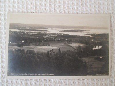 ALTE POSTKARTE, ''KRISTIANIA,UTSIGT FRA HOLMENKOLBANEN'' (ERNEST MITTET & CO.)