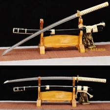 Battle Ready Tachi T10 with Clay Tempered Japan Samurai Katana Sword Razor #1061
