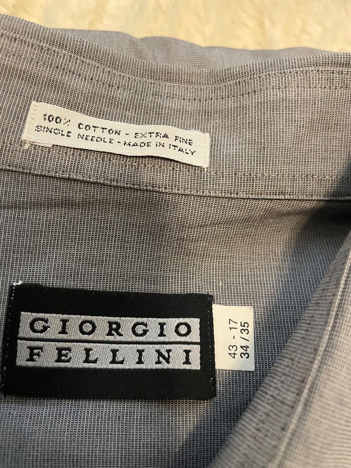 Lot of 5 Mens Dress Shirts Paul Fredrick Giorgio Fellini Roundtree 17/34-35