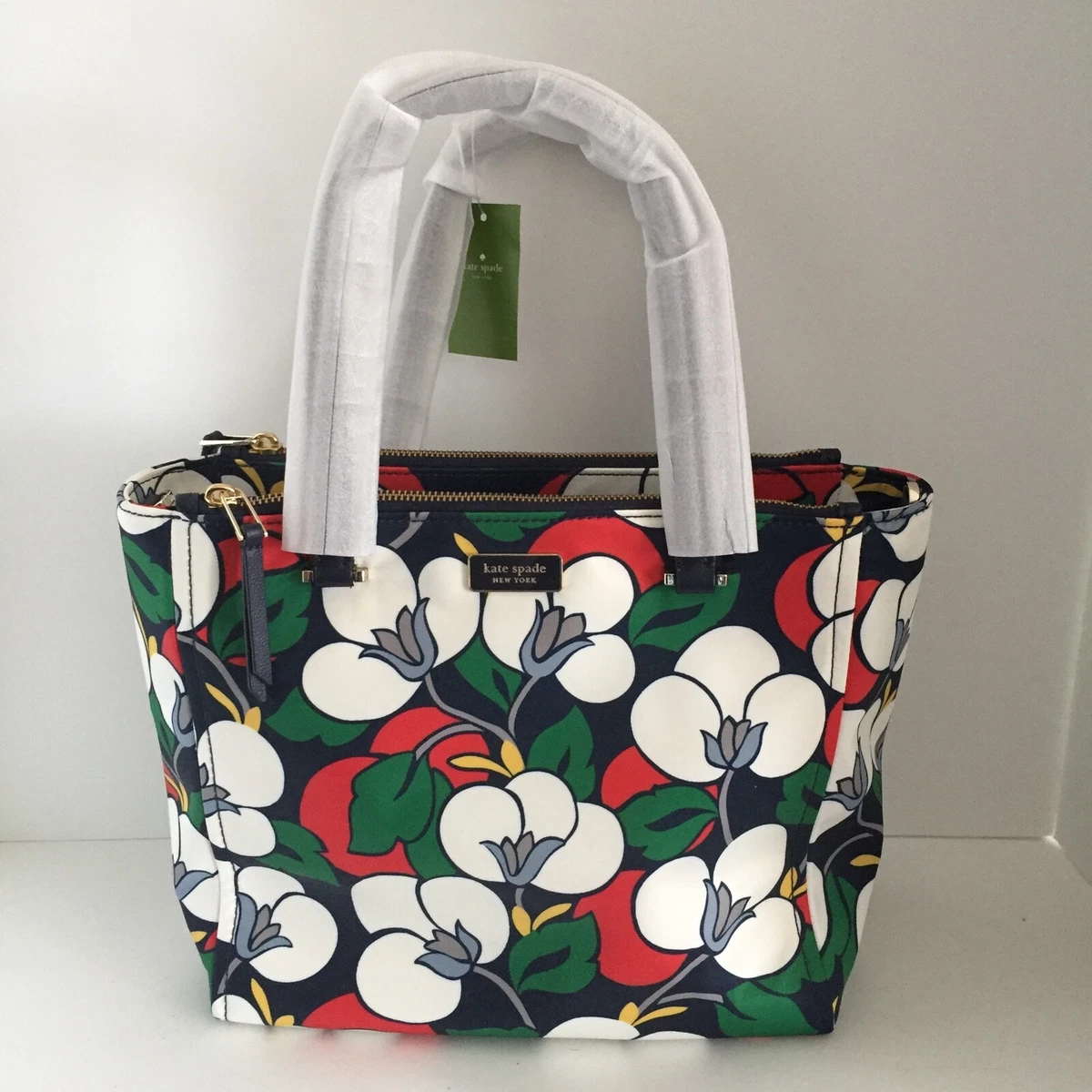 Medium Satchel Bag Flower Pattern Top Handle