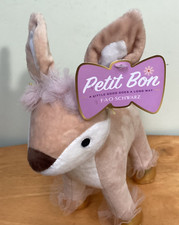 FAO Schwarz Petit Bon Fawn Deer Plush Animal 9 inch Metallic and Pink Tutu