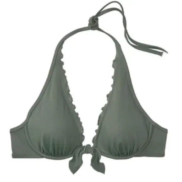 Victorias Secret Swim Capri Ruffle Halter Bikini Top