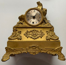 Empire Kaminuhr - Frankreich 19. Jh. - Rokokostil aus Messing - Modernes Uhrwerk