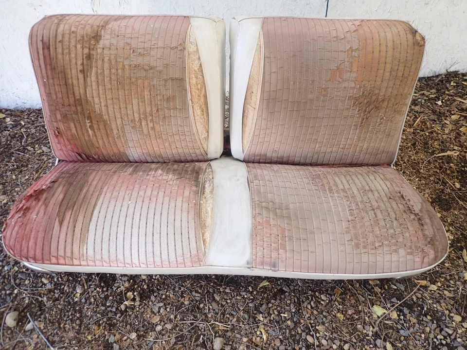 Chevrolet Impala Belair 1961 2 puertas asiento de banco delantero dividido ¡completo original! Foto 2 de 4