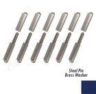 6x Steel Bullet Hinge Steel Pin 16mm x 120mm Weld  Door Trailer Tailgate Toolbox