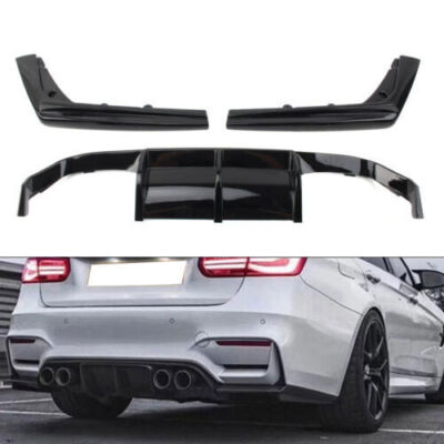Black MP Style Rear Bumper Diffuser Lip Spoiler Fits BMW F80 M3 F82 M4 2015-2020