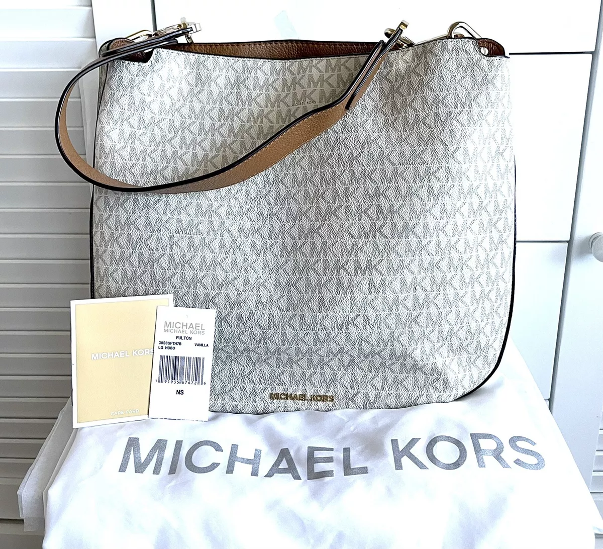 Michael kors fulton clearance large hobo black