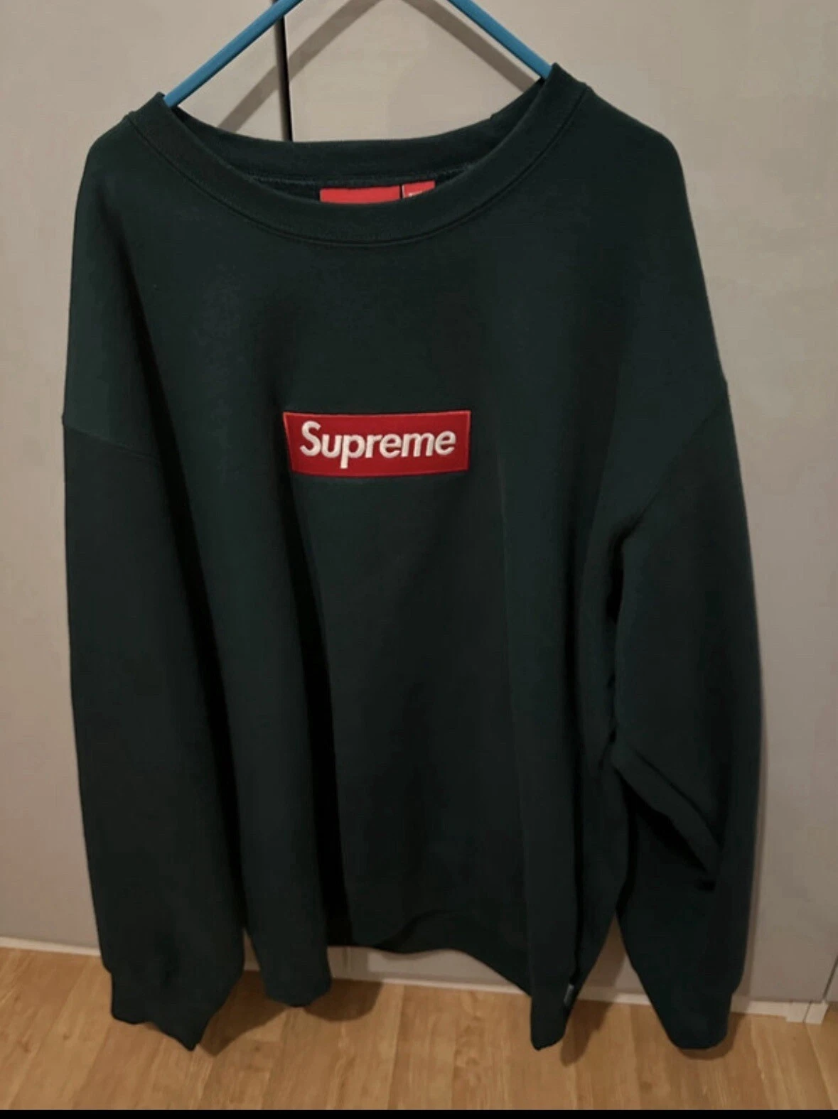 Logo Supreme Box col rond FW22 vert grand