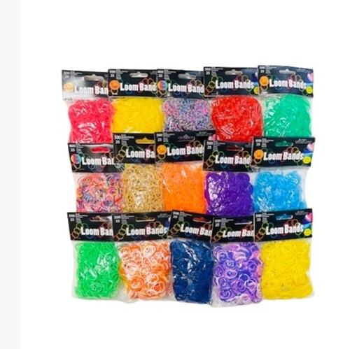 5000 WHOLESALE TIE DYE MIXED Color loom refill rubber bands With S Clips - Picture 2 of 3