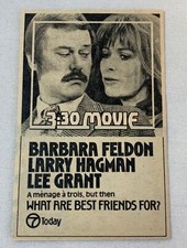 1979 small KGO tv ad~ movie WHAT ARE BEST FRIENDS FOR? Larry Hagman, Lee Grant