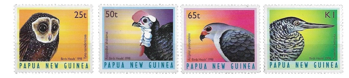 Несколько новых гвинейских марок Папуа с птицами (1975 г. - наст. ВР.)