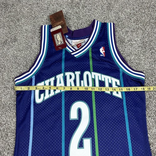 MITCHELL & NESS NBA Swingman Jersey Charlotte Hornets 1994-95 Larry Johnson Sz S - Picture 13 of 16