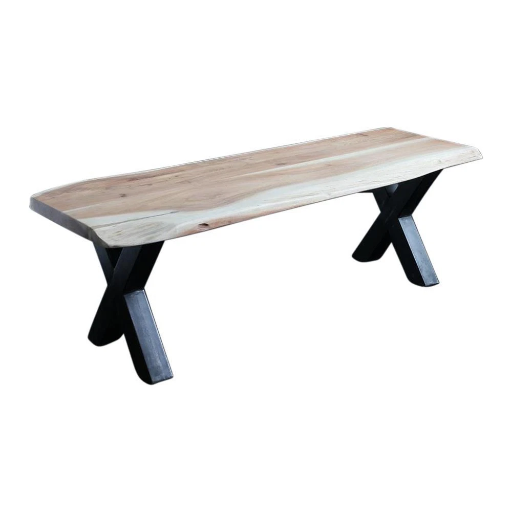 Acacia wood bench online seat