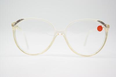 Vintage Glasses Optoma 3 Transparent Gray White Oval Eyeglass Frame