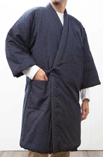Japanese Kimono Hanten Warm Wear Winter Jacket Long size Made in JAPAN 01
