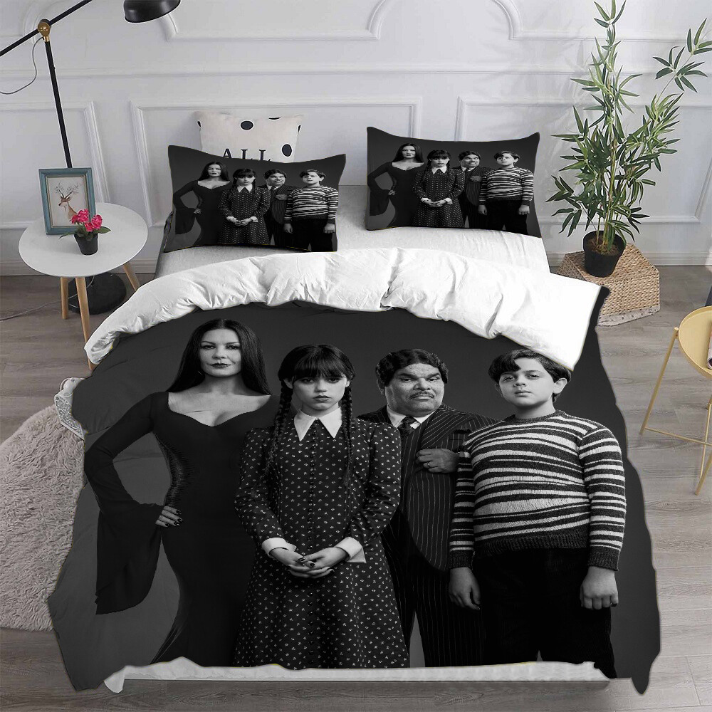 Wednesday Addams 3D Gothic Duvet Cover Bedding Set Pillowcase